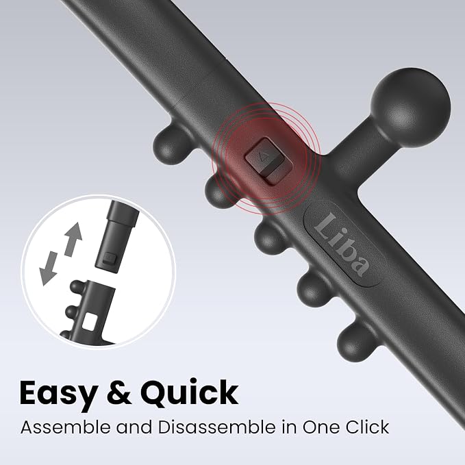 LiBa Trigger Point Massage Tool 11-Node, Collapsible S/C Curve - Image 3