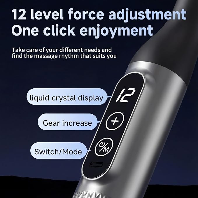 Long Handle Massage Gun for Back and Shoulders, Dual-Head - Image 4