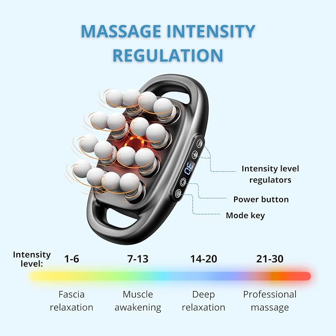 LEVILO 16 Head Massage Gun Deep Tissue for Back – Deep Tissue Massager - Image 9