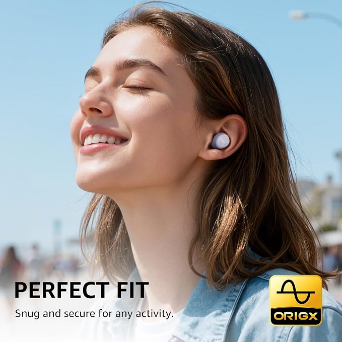 TOZO A1 Wireless Earbuds Bluetooth 5.3 Light Weight in Ear Headphones | IPX5 Waterproof,2 Mics for AI Calls,Immersive Premium Sound Bass Headset with Charging Case,32 EQ via App Light Purple - Image 2