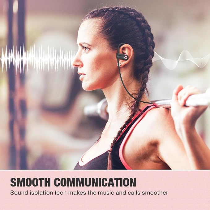 Boean Bluetooth Headphones, Wireless Earbuds with 16 Hours Bluetooth 5.3 Wireless Headphones HD Deep Bass Stereo IPX7 Waterproof Earphones for Sports Headset AI Music Generation - Image 3