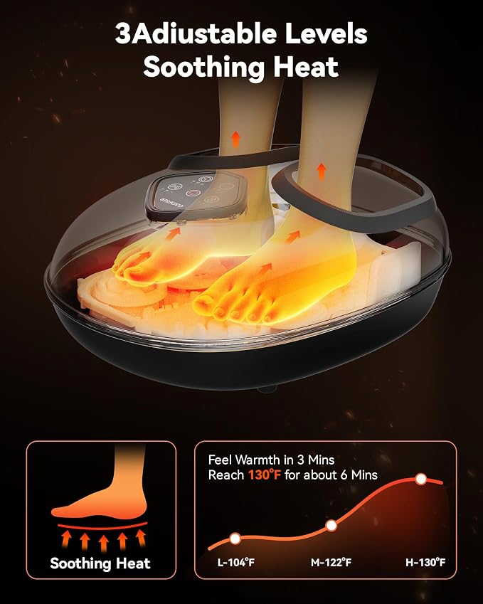COMFIER 2026 Shiatsu Foot Massager with Heat,Compression,Kneading &Rolling,Foot Massager for Neuropathy,Plantar Fasciitis,Upgraded for Larger Feet Machine(Size 15),Home or Office,for Men Women - Image 5