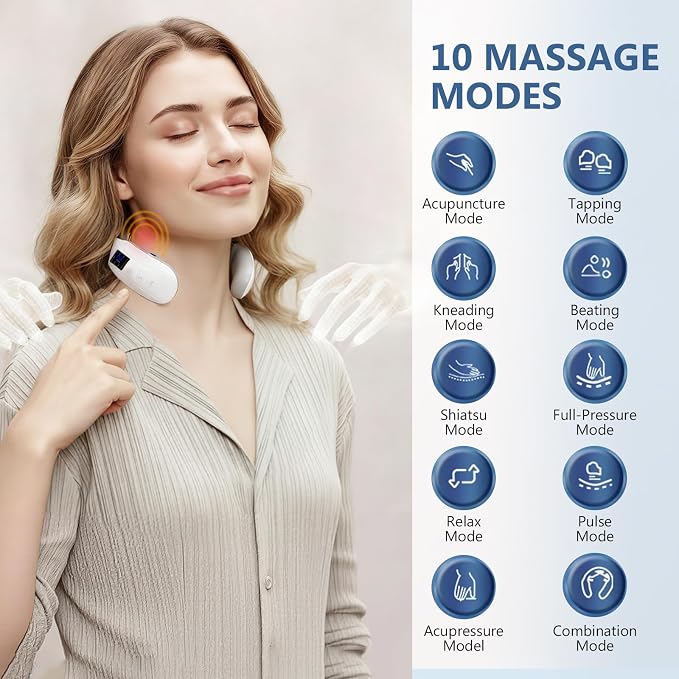 Neck Massager with Heat, Portable Heated Neck and Shoulder Massager - Image 6