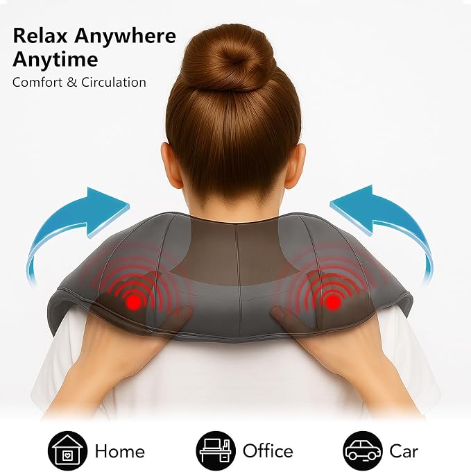 MagicMakers Shiatsu Neck Massager with Heat for Pain Relief Deep Tissue - Image 9