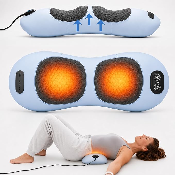 Original Therava 3-in-1 Back Massager with Traction Lift, Heat, & Vibration Massage | Lower and Upper Back Relief and Muscle Relaxation by Unknown