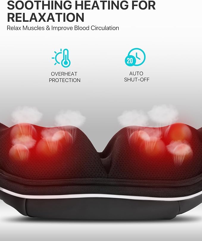 ALLJOY Neck Massager with Heat, Deep Tissue Shiatsu for Shoulders and Back - Image 9