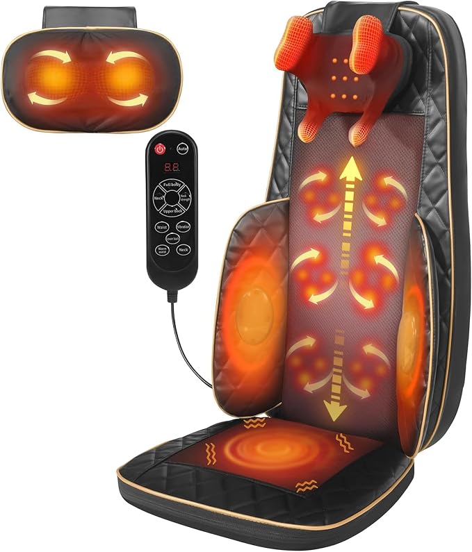 Shiatsu Neck and Back Massager with Heat, Full Back Massage Chair Pad by Unknown