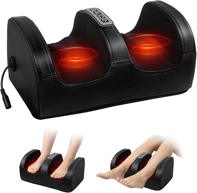 cotsoco Foot Massager with Heat, Foot Massager for Foot Massage and Calf Massage,Foot and Calf Massager with Roller, Feet Massager Suitable for Relax at Home or Office, Gifts for Mom Dad Women Men by cotsoco