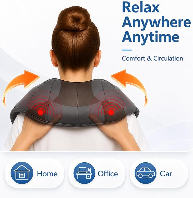Neck Massager for Pain Relief Deep Tissue with Heat, Gifts for Women Men - Image 6