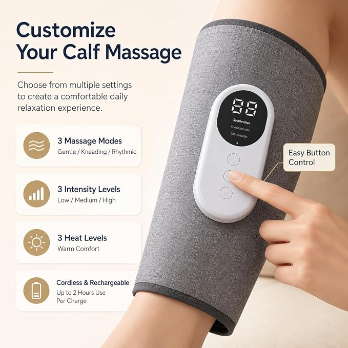 brenzo Leg Massager, Calf Massage Wraps for Everyday Comfort, Pair - Image 5