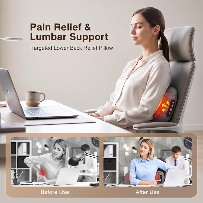3-in-1 Triple Fusion Back Massager with Heat, Vibration & Stretching - Image 4