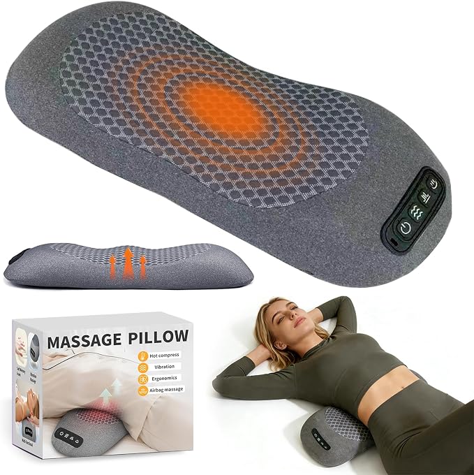3-in-1 Triple Fusion Back Massager with Heat, Vibration & Stretching by Amkish