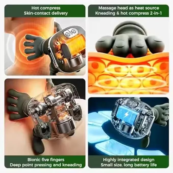 2026 4D Neck Massager with Heat, Deep Tissue Pain Relief,Shoulder Massager Neck, Back & Hand Massager, Heating Function, Deep Tissue Pain Relief, Muscle Relaxation, Ideal Gift - Image 3