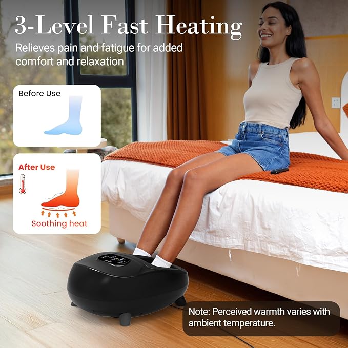 CuPiLo Foot Massager with Heat, FSA Eligible HSA Upgraded Full Foot Massage - Image 5