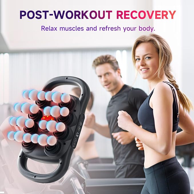 24-Heads Massage Gun Set for Full-Body Recovery, Deep Tissue Percussion Muscle Massager with 9 Modes, Quiet High-Power Back Massager for Gym, Office & Home, - Image 8