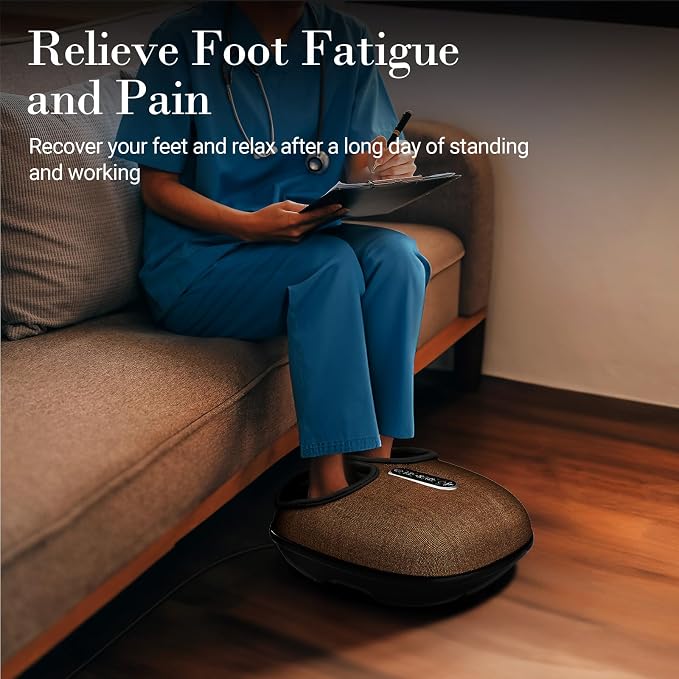CuPiLo Foot Massager with Heat & Remote Control,FSA Eligible HSA, Brown - Image 3
