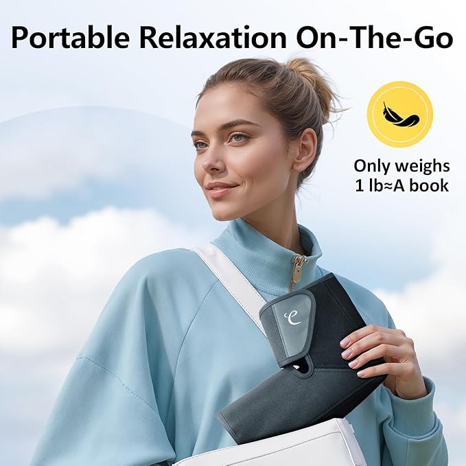 Comfytemp Portable Air Compression Foot Massager with Heat (Fit Size 6-10) - Image 6