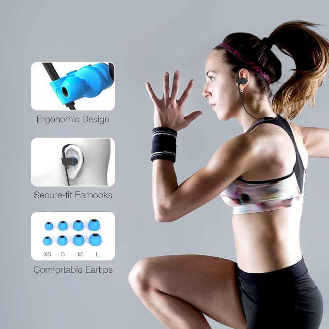 Boean Wireless Earbuds, Bluetooth Headphones 5.3, Wireless Headphones with 16Hrs Playtime IPX7 Waterproof in-Ear Earphones, Deep Bass Stereo Earbuds with Microphone for Gym Running Home Workout - Image 4