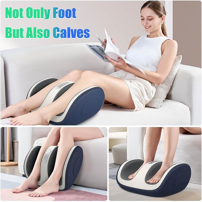 SLOTHMORE Shiatsu Foot & Calf Massager with Compression & Heating, Deep Tissue Kneading Improves Circulation, Helps Plantar Fasciitis, for Foot, Calf, Arms, Fit Up to Size 14 - Image 4
