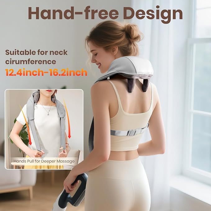 Neck Massager for Pain Relief Deep Tissue with Heat, Brushless - Image 5