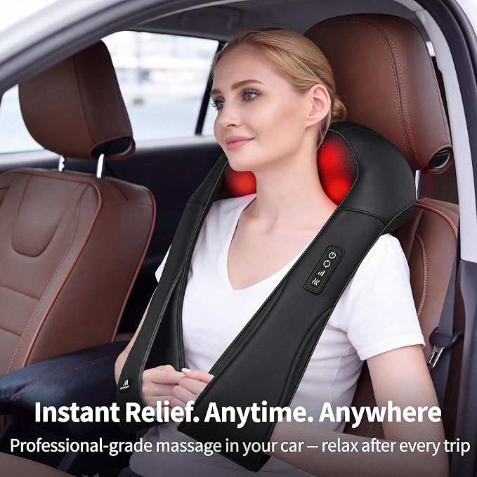 MagicMakers Electric Shiatsu Neck Massager with Heat - Pain Relief for Back, Shoulders & Feet - Gifts for Men, Women, Mom, Dad - From Daughter or Son - Ideal for Christmas, Mother's Day & Father's Day - Image 5