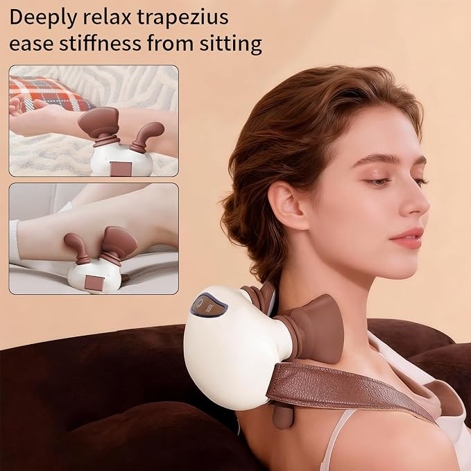 Neck and Shoulder Massager with Hands,Wireless Portable Deep Tissue Massage for Neck, 4D Bionic Real Touch Shiatsu Hand Massager, Rechargeable Cervical Electric Massager for Home Office - Image 4