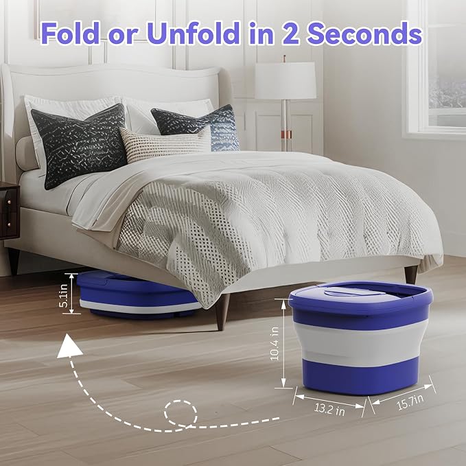 Collapsible Foot Spa with Heat, Remote,Timer, and Massage - Image 4