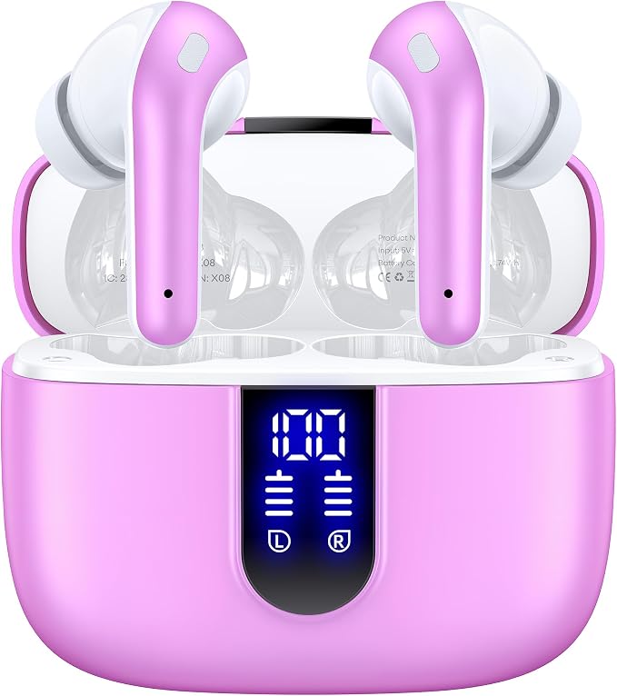 TAGRY Bluetooth Headphones True Wireless Earbuds 60H Playback LED Power Display Earphones with Wireless Charging Case IPX5 Waterproof in-Ear Ear buds with Mic for TV Smart Phone Laptop Computer Sports - Image 9
