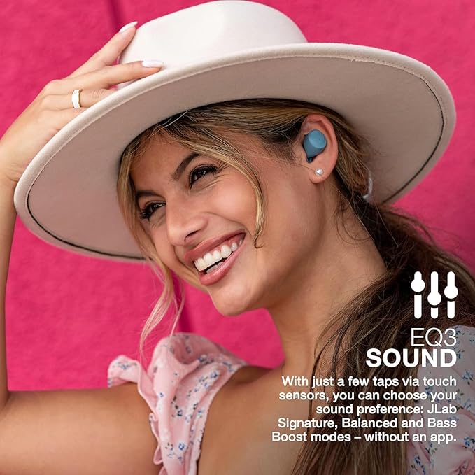 JLab Go Air Pop+ True Wireless Earbuds, Bluetooth Earbuds with Microphone, USB-C Charging Case, Dual Connect, EQ3 Sound, Slate - Image 5
