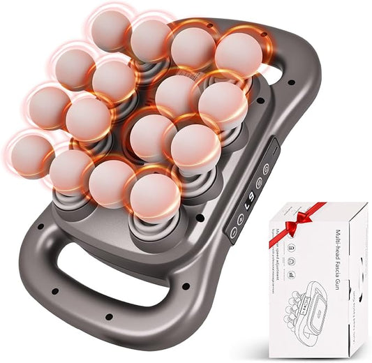 2026 16 Head Massage Gun Deep Tissue – Multi Head Massage Gun, 2600mAh Electric Percussion Massager with 9 Modes & Levels, Portable Massager for Legs, Waist, Back, Neck & Muscles by TOSEFES