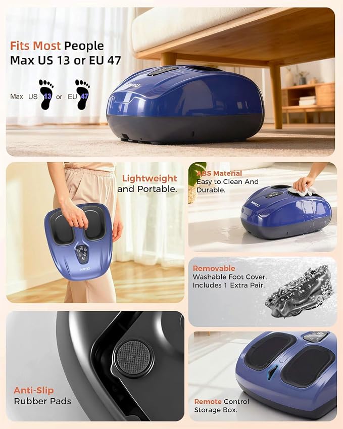 Shiatsu Foot Massager with Heat and Remote Control for Plantar Fasciitis - Image 5