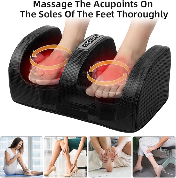 cotsoco Foot Massager with Heat, Foot Massager for Foot Massage and Calf Massage,Foot and Calf Massager with Roller, Feet Massager Suitable for Relax at Home or Office, Gifts for Mom Dad Women Men - Image 9
