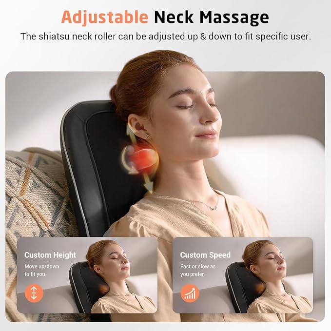 Mynt Shiatsu Neck & Back Massager for Chair, Deep Tissue Kneading Chair Pad - Image 6