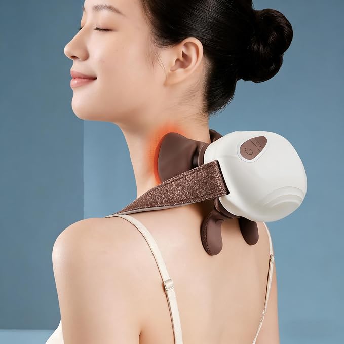 Bionic Heated Massager, Portable Shiatsu Neck and Back Massager, Electric Deep Tissue 4D Kneading Massage, Simulated Human Hand Design for Pain Relief and Muscle Relax (073pink) - Image 2