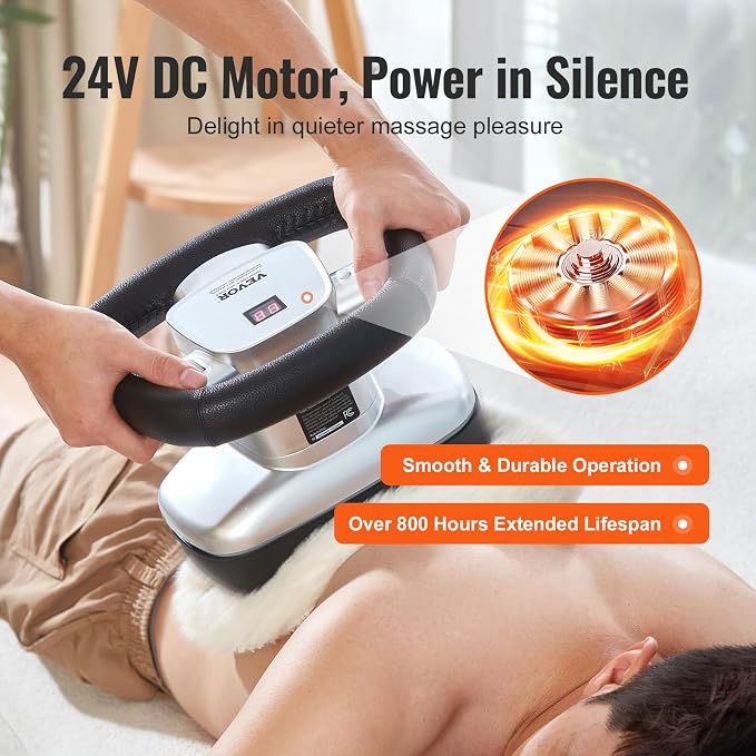 VEVOR Chiropractic Massager, 400-4600rpm Variable Speed Professional Vibrating Massager, Handheld Chiropractic Orbital Body Massager for Back, Neck, Shoulder Muscle Relief - Image 3