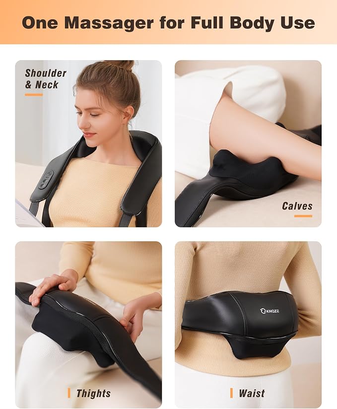 Cordless Neck and Shoulder Massager for Pain Relief Deep Tissue with Heat - Image 5