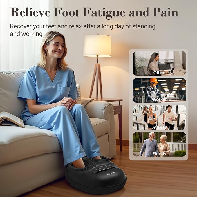 CuPiLo Foot Massager FSA Eligible HSA, Shiatsu Feet Massager with Heat - Image 4