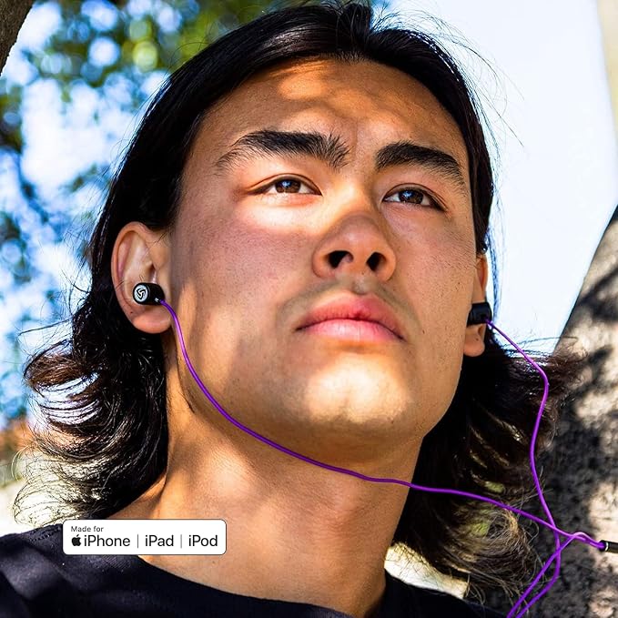 LUDOS Ultra iPhone Wired Headphones Earbuds Earphones with Lightning Connector Apple MFi Certified, 5 Years Warranty, for iPhone 14 13 12 11 Pro Max X XS XR 8 7 Plus with Microphone Control - Purple - Image 9