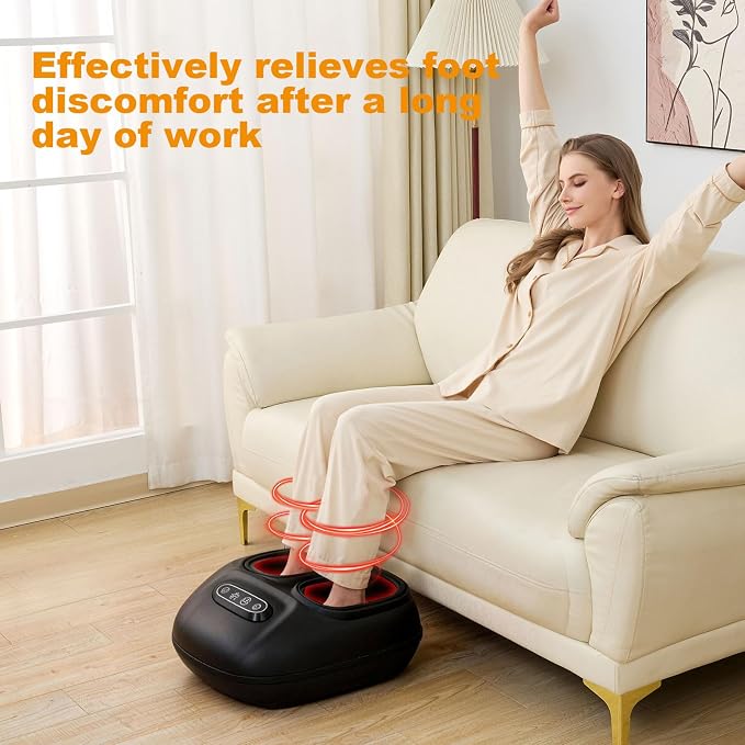 LINGTENG Foot Massager, Heated Foot Massager (Sapphire Blue) - Image 7