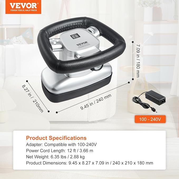 VEVOR Chiropractic Massager, 400-4600rpm Variable Speed Professional Vibrating Massager, Handheld Chiropractic Orbital Body Massager for Back, Neck, Shoulder Muscle Relief - Image 7