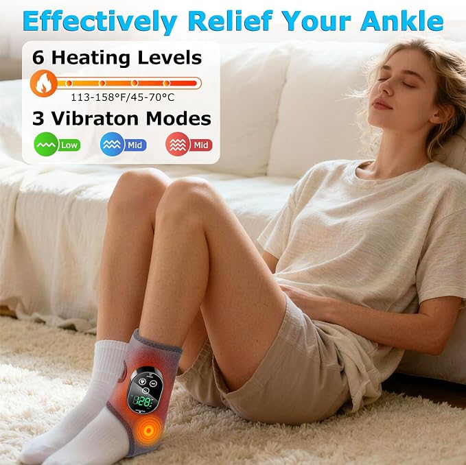 Neuropathy Foot Massager for Pain Relief, Ankle Heating Pad with Massage - Image 3