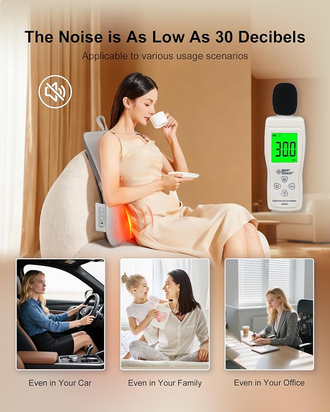 Full Back Massager with Heat – Rechargeable Cordless Back Massager for Pain Relief & Deep Tissue 3D Kneading, Neck Shoulder Waist Massage for Home, Office, Car, Gifts for Men & Women - Image 2