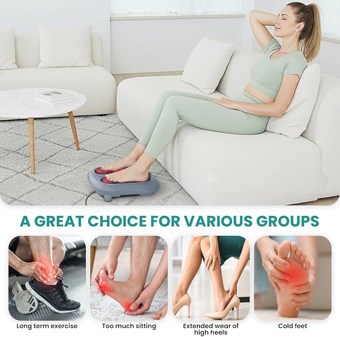 Nekteck Shiatsu Foot Massager with Heat for Plantar Fasciitis - Image 7