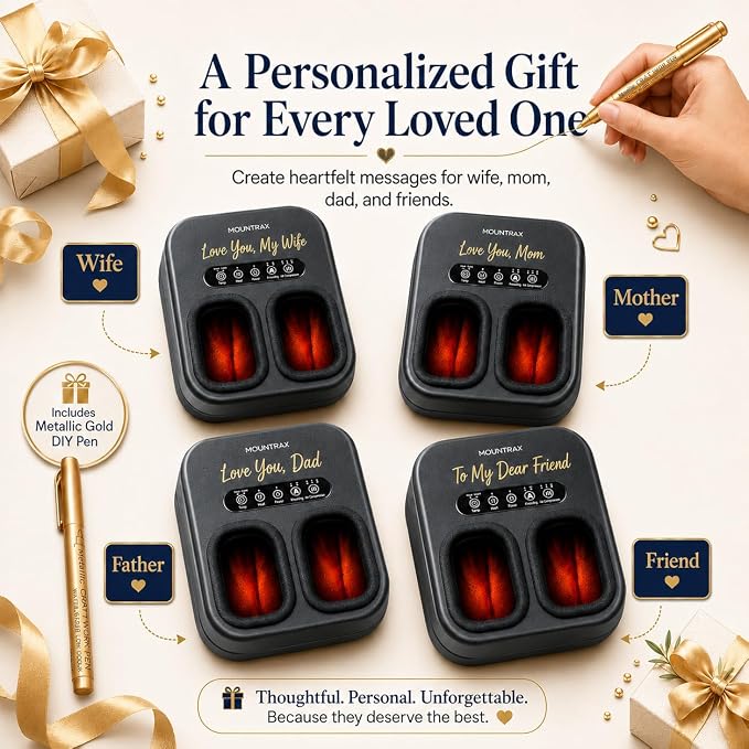 MOUNTRAX Foot Massager with Heating, Compression, Deep Shiatsu Kneading Electric for Plantar Fasciitis, Neuropathy, Improve Circulation and Pain Relief for Father and Mother's Day Gifts - Image 9
