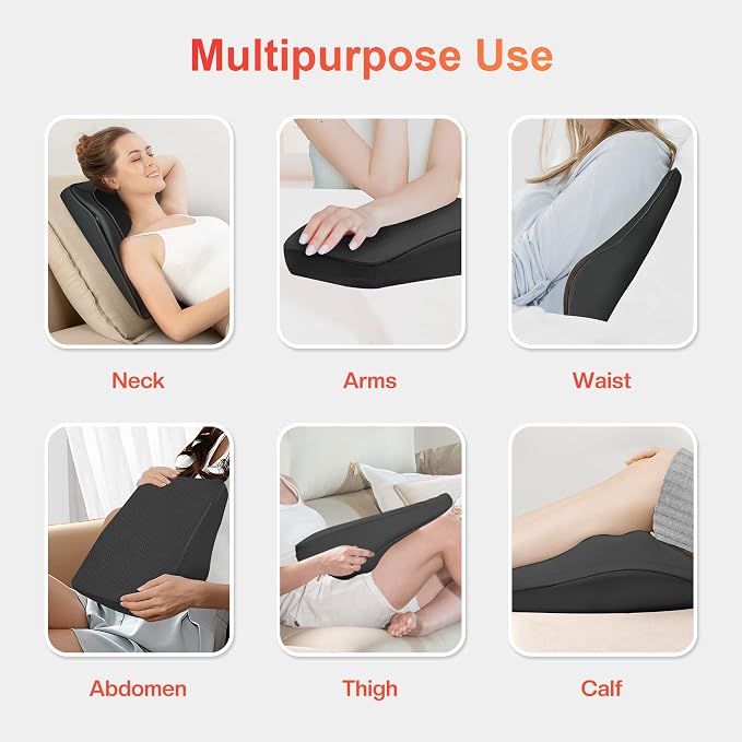 COMFIER Back Massager with Heat,3D Deep Kneading Shiatsu Neck and Back Massager with Vibration & Heat, Neck Back Massage Pillow as Gift for Women Men-Home Office Use - Image 6
