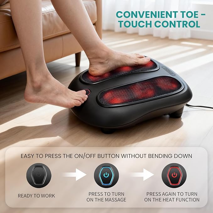 Nekteck Foot Massager with Heat, HSA Eligible FSA Massage Tools Gifts - Image 4