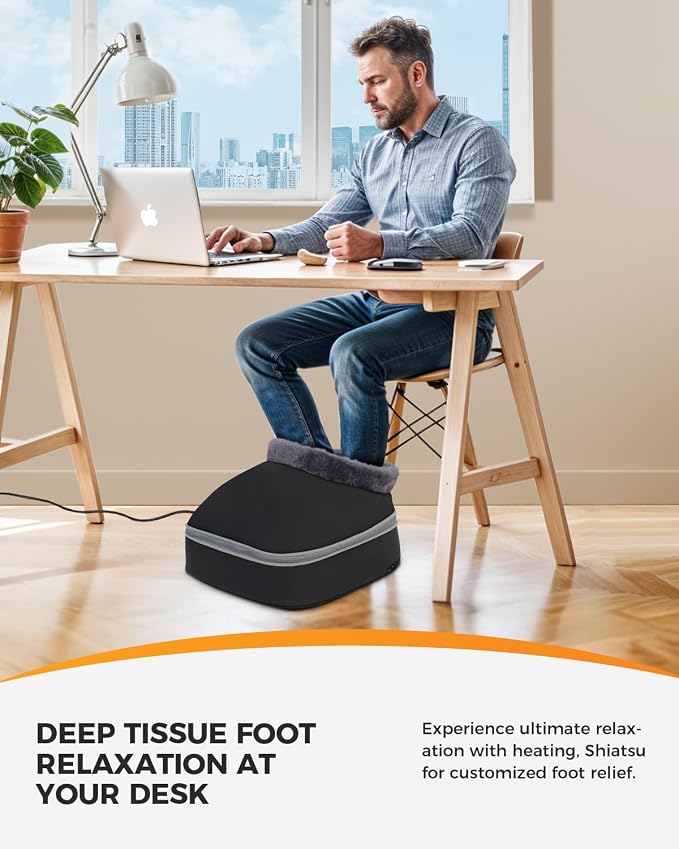 CooCoCo Shiatsu Foot Massager with Heat - Kneading Feet Massager Machine Cushion or Foot Warmer, Massagers for Back and Foot Relief - Image 5