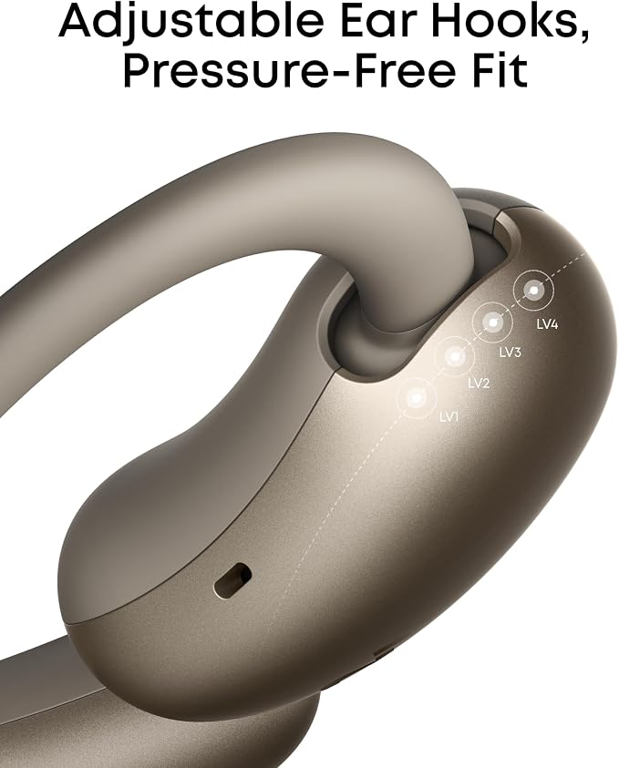 Soundcore AeroFit 2 by Anker Open Ear Earbuds, Open Ear Headphones, Earbuds | Real-Time Translation, 4 Adjustable Positions, 42H Playtime, Rich Bass, Hi-Res, IP55, AI Clear Calls, Wireless Charging - Image 3