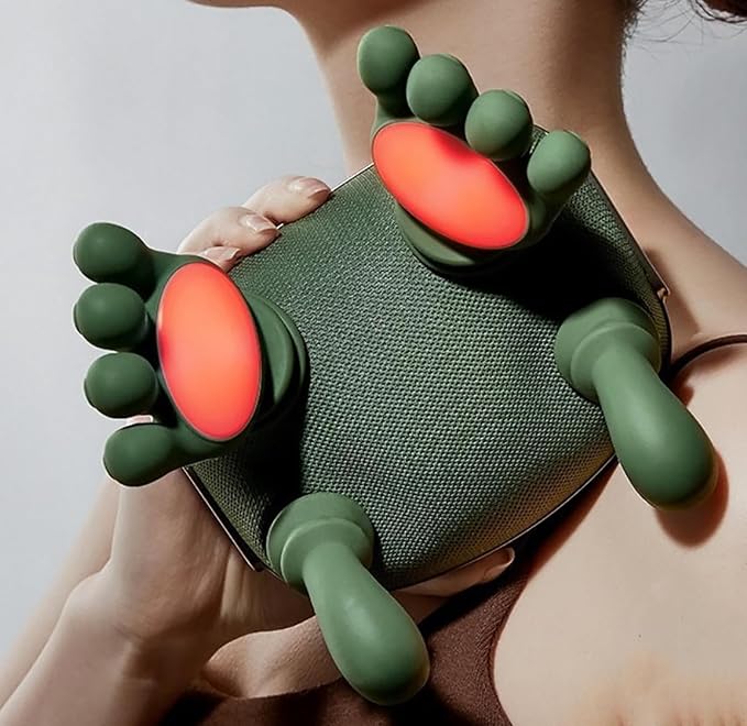 Neck Massager with Heat, Shiatsu Neck and Back Massager with 4D Kneading for Shoulder and Cervical Pain, Relax Muscle Tension, Portable and Rechargeable for Home or Office, Green - Image 3
