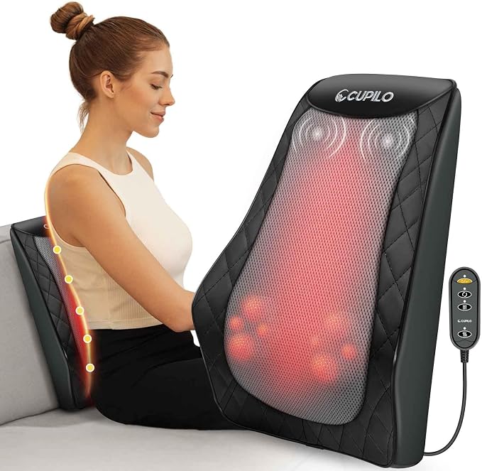 CuPiLo Back and Neck Massager with Heat &Vibration, FSA Eligible HSA Store by CUPILO